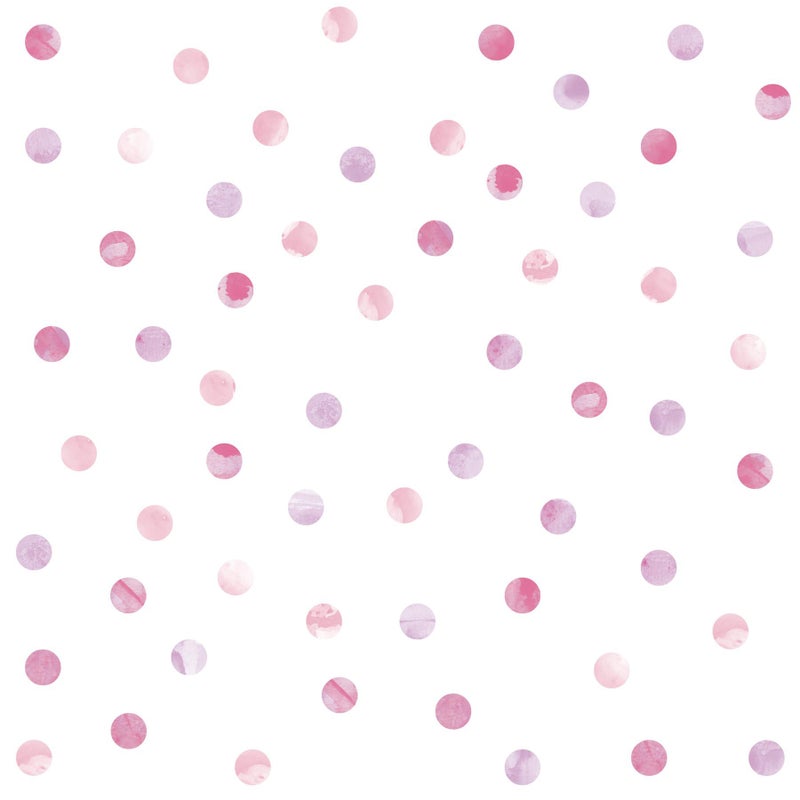 WALLPOPS Wall Pops DWPK2466 Watercolor Dots Wall Art Kit, Pink - Image 1